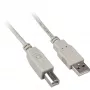 USB 2.0 Cable, USB-A Plug > USB-B Plug (Grey, 0,5 Meter)