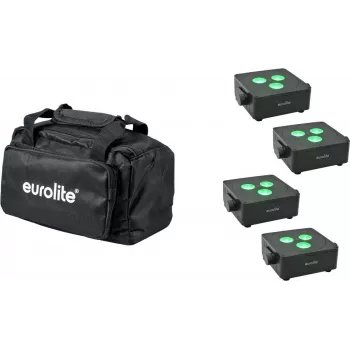 Flat Light Set EUROLITE AKKU IP 3 — 4× battery-powered flat LED panels