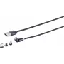 Magnetic 3-in-1 USB-A Charging Cable ShiverPeaks 540° — Black, USB-A to Magnetic Multi-Connector