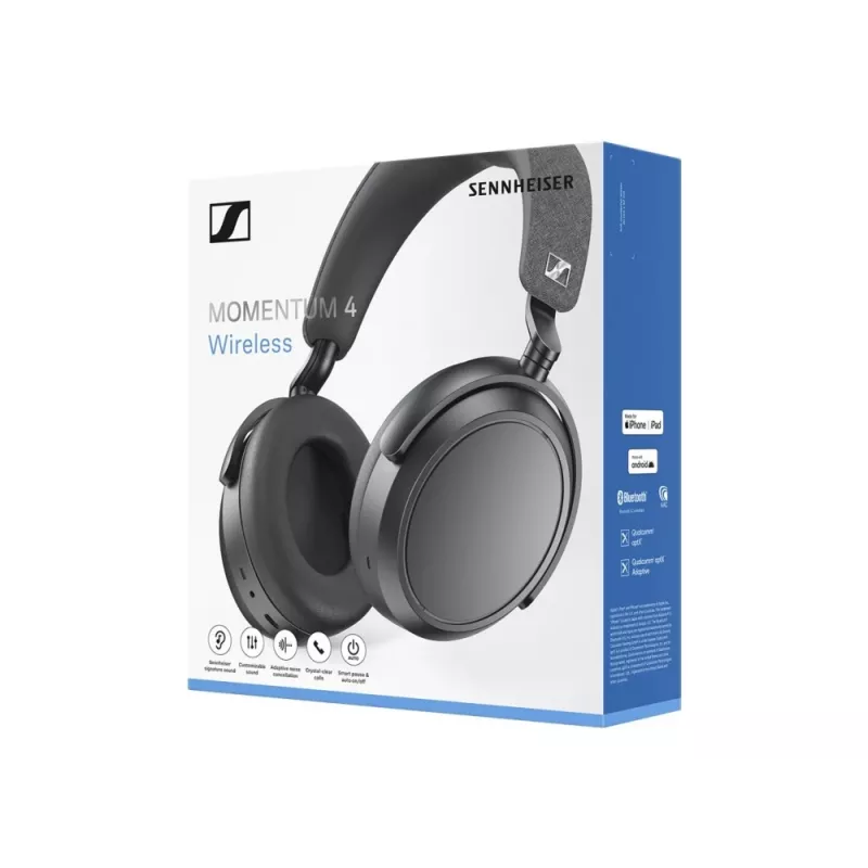 SENNHEISER Momentum 4 Wireless Bluetooth Noise-Cancelling Headphones - Black