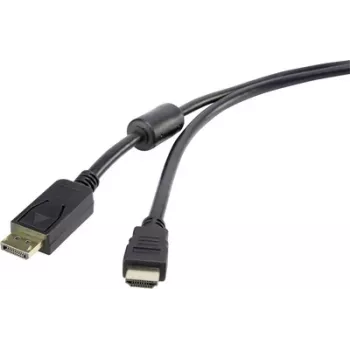 DisplayPort to HDMI cable Renkforce 5 m — digital audio/video connection