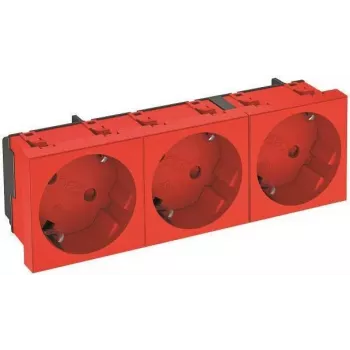 OBO STD-D3S SRO3 Socket Outlet 33° Triple-gang Grounded Plug 6120129 1 (6120129)