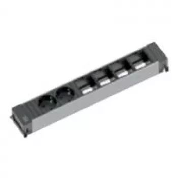 Power Extension Bachmann 916.025 0.1 m 2 AC outlets Black