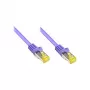 RJ45 Patch Cable with Cat.7 Raw Cable and Latch Protection (RNS®), S/FTP, PiMF, Halogen-Free, 600MHz, OFC, Violet, 1m, Good Connections® (8070R-010V)