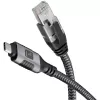 Techly ICOC U3C-RJ45-010 networking cable Silver, Black 1 m Cat6 F/UTP (FTP)
