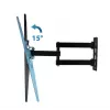 Wall TV mount ESPERANZA ERW016 for 70 inch TVs, black, 45 kg capacity, VESA 75x75–400x400, tilt 15°