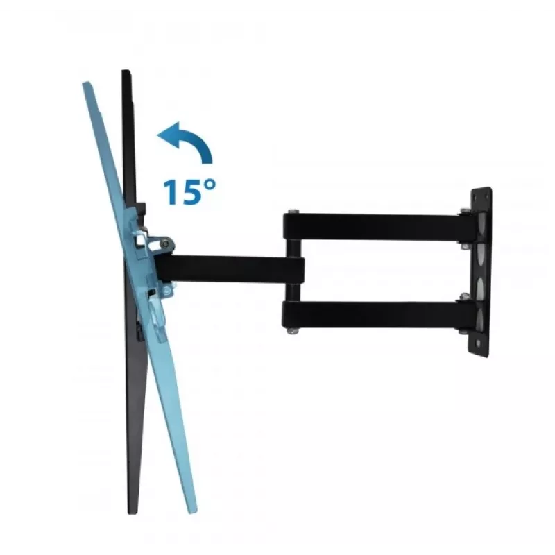 Wall TV mount ESPERANZA ERW016 for 70 inch TVs, black, 45 kg capacity, VESA 75x75–400x400, tilt 15°