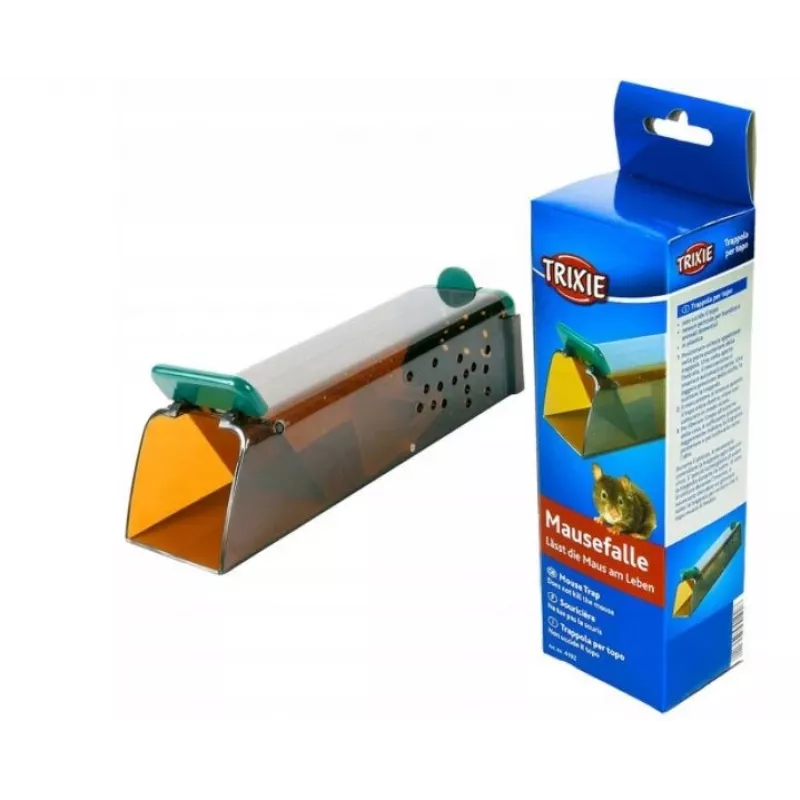 Humane live-catch mouse trap Trixie TX-4192, technopolymer enclosure, 60×45×170 mm, reusable