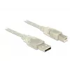 USB Cable DeLOCK 83895 USB 2.0 3m USB A USB B Transparent