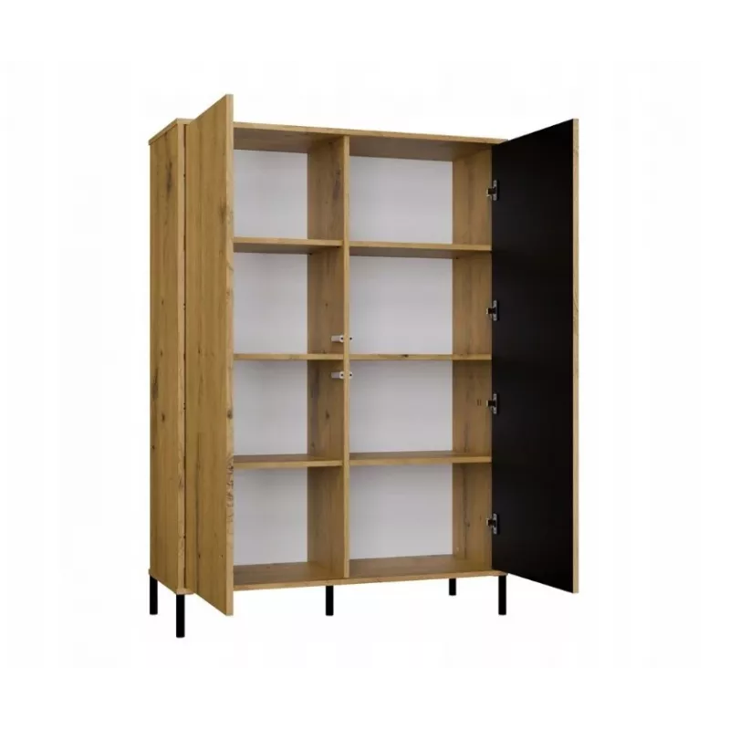 KAMARO 2DD SLIM/GŁ OAK ARTISAN DISPLAY CABINET