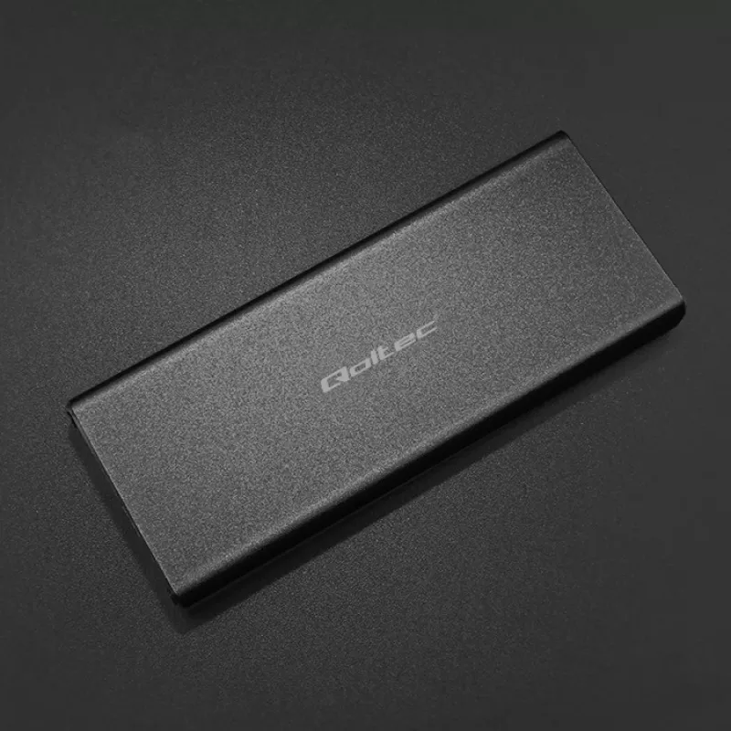 M.2 SATA SSD Enclosure QOLTEC 51854 USB 3.0 tool-free