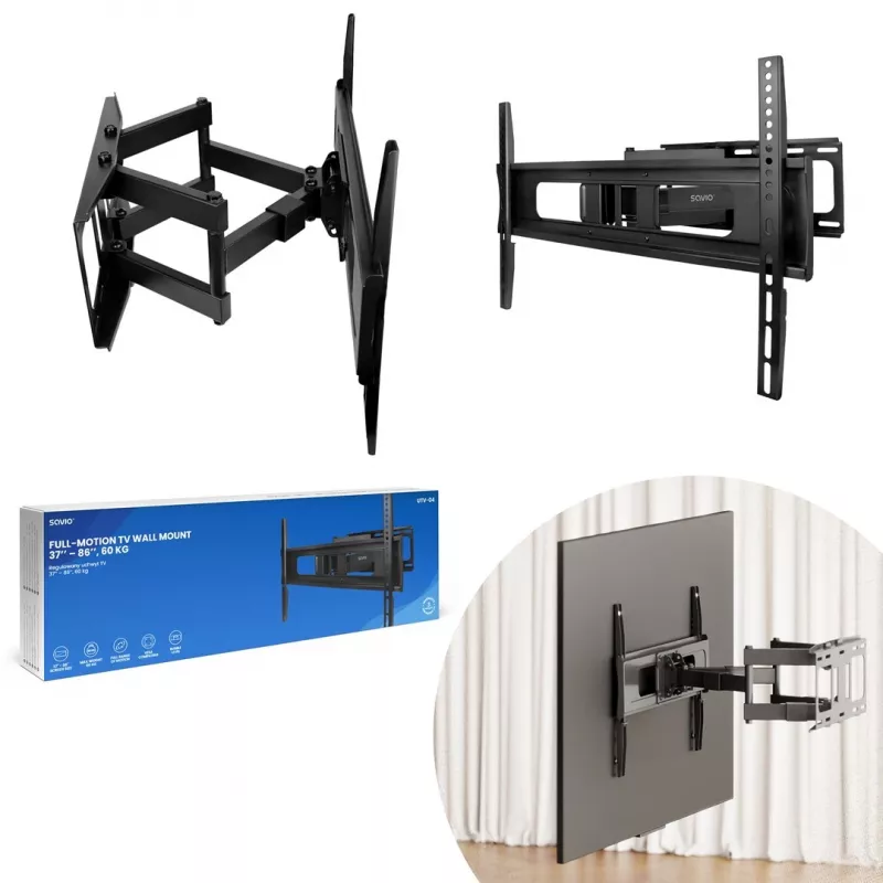 Savio UTV-04 TV mount/stand 2.18 m (86) Black