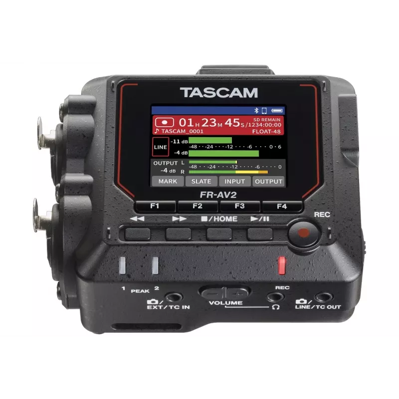 Portable audio recorder Tascam FR2-AV — 2-track, 2 XLR combo inputs, USB-C interface, 48–192 kHz, 24/32-bit, microSD up to 512 GB