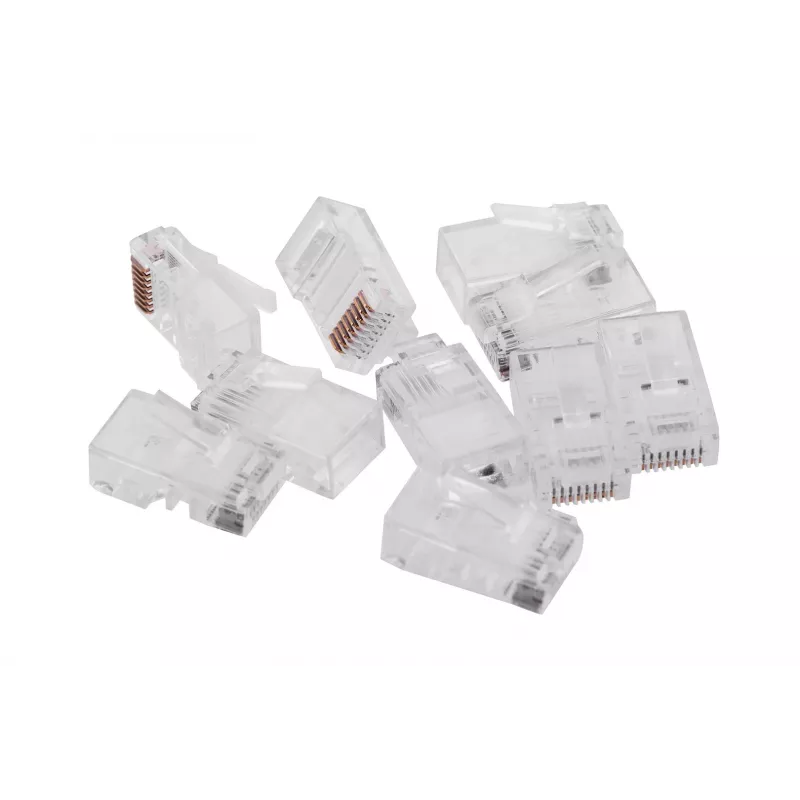RJ45 plug GEMBIRD PLUG3UP6/100, Cat5, straight male, translucent, gold contacts, pack 100