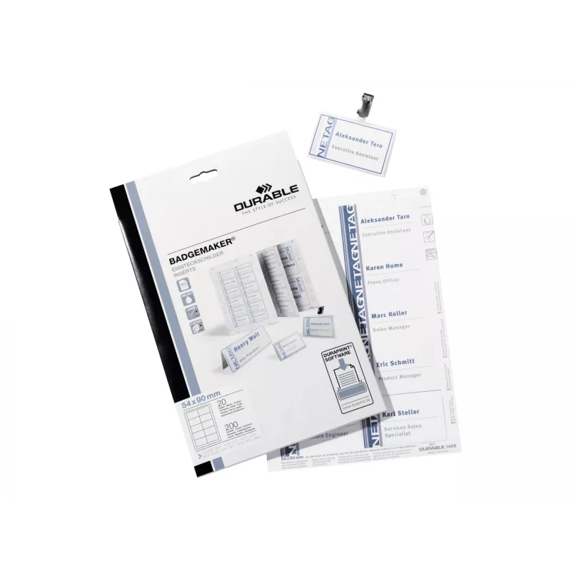 Label Durable 1455-02 White
