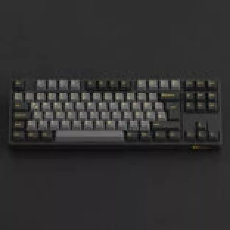 Mechanical gaming keyboard AKKO Black & Gold 5087S, Akko V3 Cream Yellow Pro switches, RGB lighting