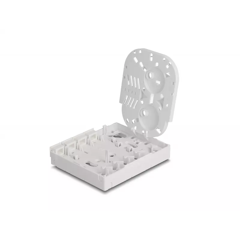 DeLOCK Optical Fiber Connection Box FTTH wall mount 4 x SC Simplex LC Duplex white