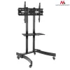 Maclean MC-739 professional TV trolley stand on wheels, 32-65 inch (165.1 cm), max 40 kg, VESA up to 400x600, Black