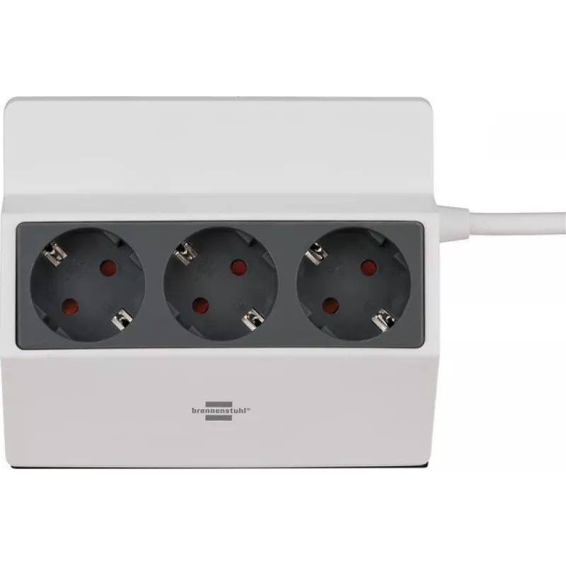 Brennenstuhl 1150070, 3 m, 3 AC-Outputs, Indoor, IP20, Anthracite, White, 16 A