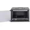 DIGITUS SOHO PRO 7U Wall-Mounted Network Cabinet Set, 19 inch, 60 kg Load, IP20, with 24-Port Cat6A Patch Panel, 24 Shielded Keystone Modules, 30x 0.25m S/FTP Patch Cables, 1U Shelf, 1U Power Strip, Black