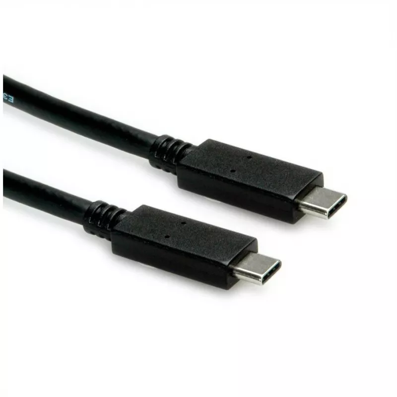 USB Cable ROLINE 11.02.9056 0.5m USB 3.2 Gen 2 10 Gbit/s USB C Black