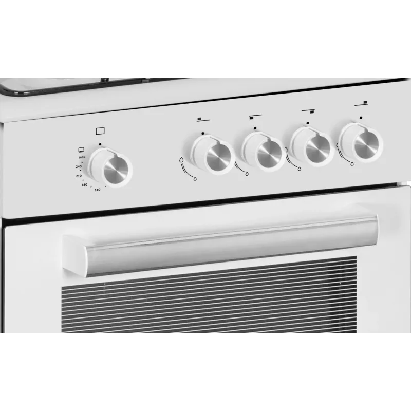 Simfer Cooker 4401SGRBB Hob type Gas Oven type Gas White Width 50 cm 49 L Depth 55 cm