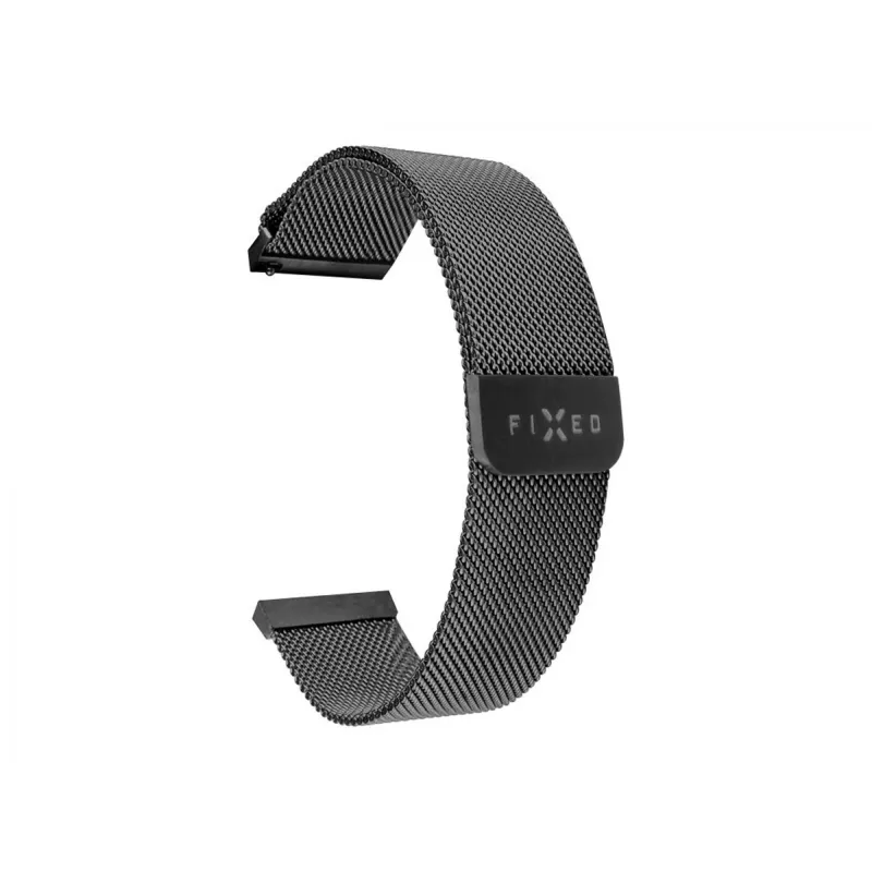 Watch strap FIXED Mesh Strap FIXMEST-18MM-BK 18 mm quick-release black metal mesh