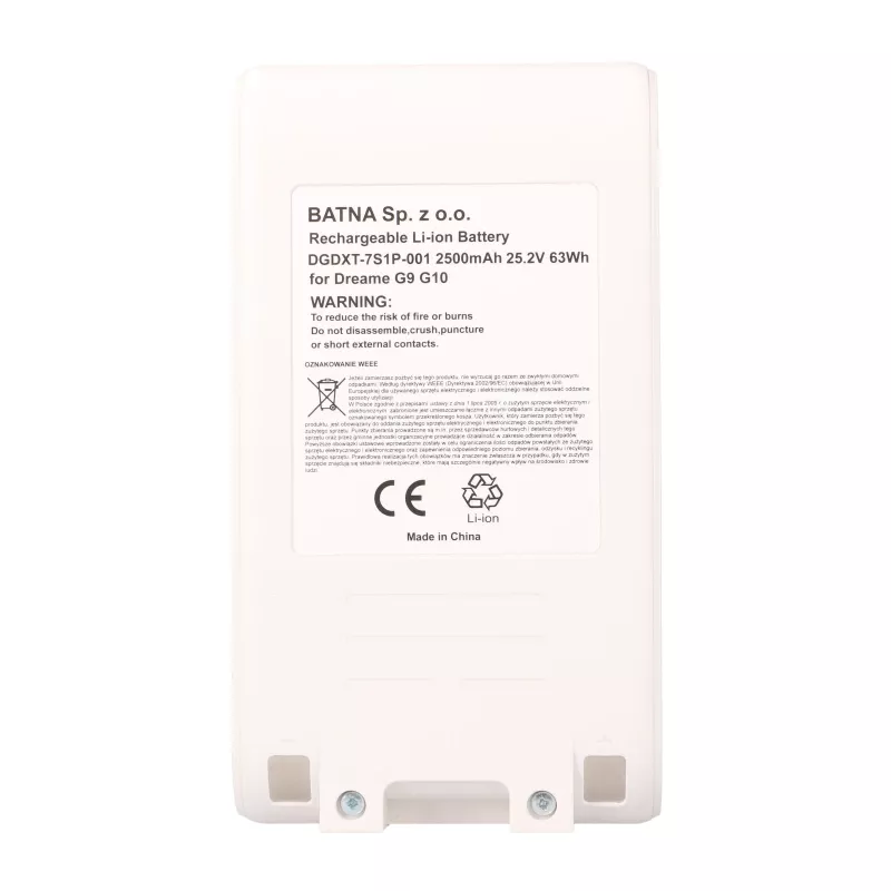 Battery, vacuum cleaner G9 G10 25.2V 2500mAh