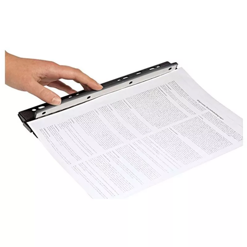 Hole Punch WEDO 67 9401 — 4-hole metal punch, black, punching capacity 3 mm, 66 mm width