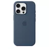 Silicone case with MagSafe for iPhone 16 Pro - Denim