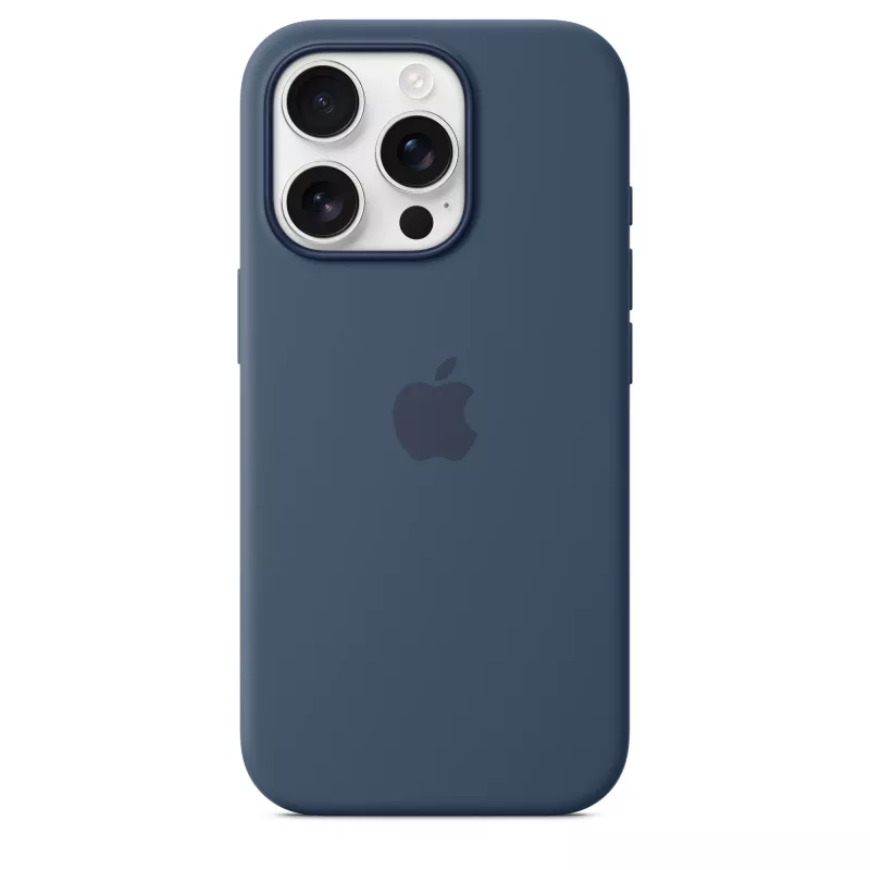Silicone case with MagSafe for iPhone 16 Pro - Denim