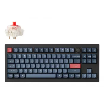 Keychron V3 Max Keyboard Universal RF Wireless Bluetooth Black Grey Tenkeyless