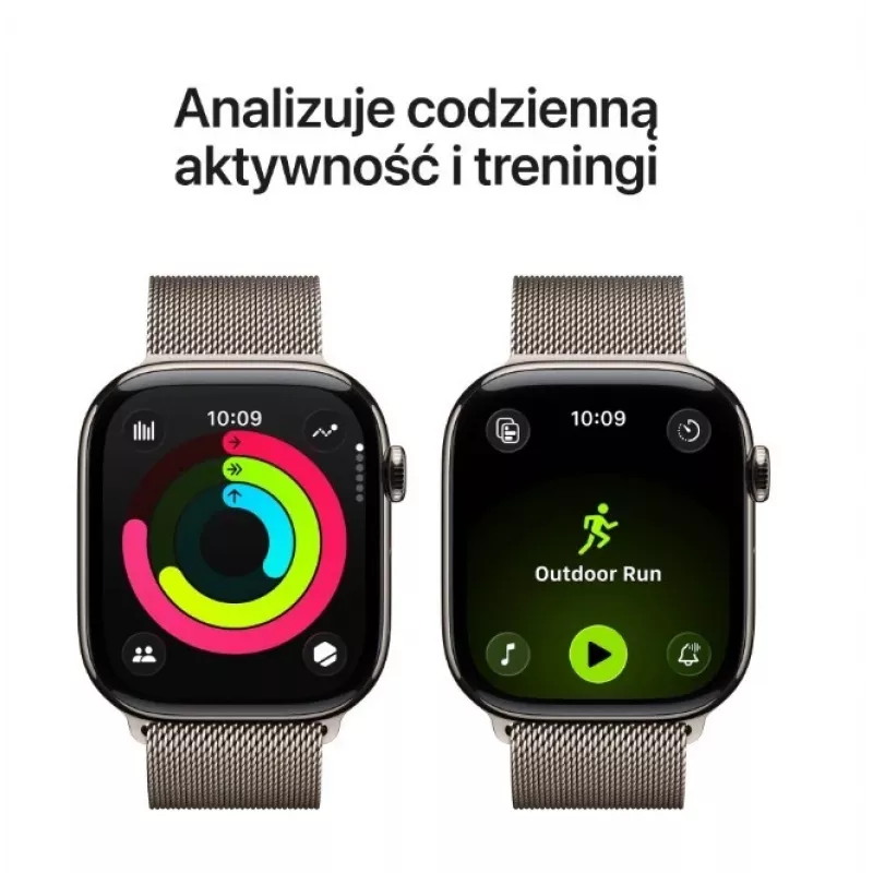 Apple Watch Series 11 GPS + Cellular 42mm Natural Titanium Case with Natural Milanese Loop