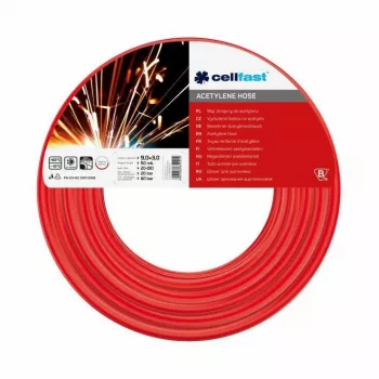 Acetylene Hose Cellfast 9×3 mm, 50 m — welding gas hose