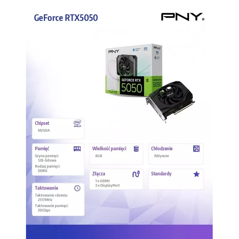 Video Card NVIDIA GeForce RTX 5050 8 GB GDDR6