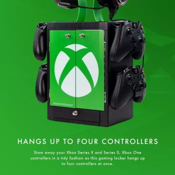 Numskull Games Official Xbox Gaming Locker, Diskettenhalter für Spiele, Xbox, Schwarz, Kabelgebunden, 1 Stück(e)