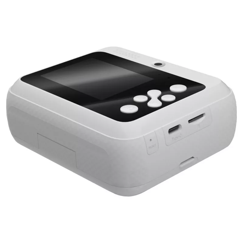 Instant print camera SAVIO AN-01 for kids, white, 2.4 inch LCD, MicroSDHC up to 32 GB, USB-C, 1200 mAh battery, no built-in flash