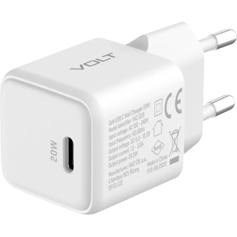 USB‑C wall charger YENKEE YAC G20 20W 3A Power Delivery