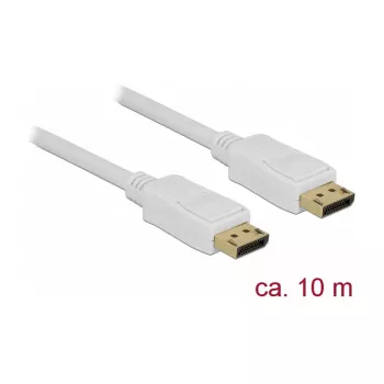 DisplayPort cable DeLOCK 84863 10 m White