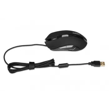 Wired optical mouse IBOX Aurora A-1 — right-hand, 6 buttons, 2400 DPI, USB Type-A, LED illumination, 1.8 m cable