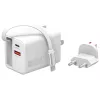 Indoor USB-C/USB-A Fast Charger 4smarts 541065 — Universal AC 100–240V, Max 20V, 0.7 m cable, White
