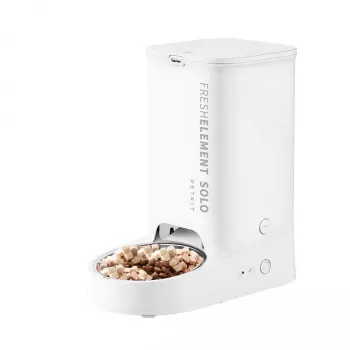 Automatic pet feeder PETKIT D4 Solo White — ABS housing, universal for dogs and cats