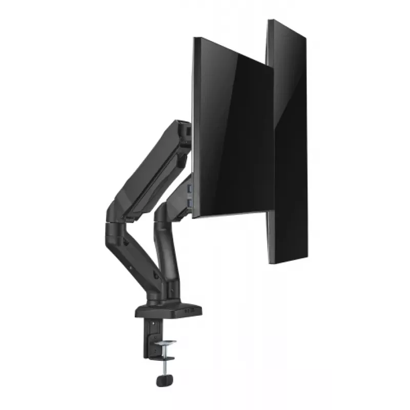 Monitor Arm up up Economical Interactive Counterbalance Dual Monitor Arm Matte Black VESA 75x75/100x100