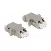 Optical Fiber Coupler DeLOCK LC Duplex female to LC Duplex female Single-mode metal
