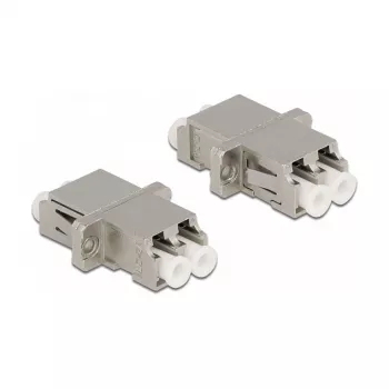 Optical Fiber Coupler DeLOCK LC Duplex female to LC Duplex female Single-mode metal