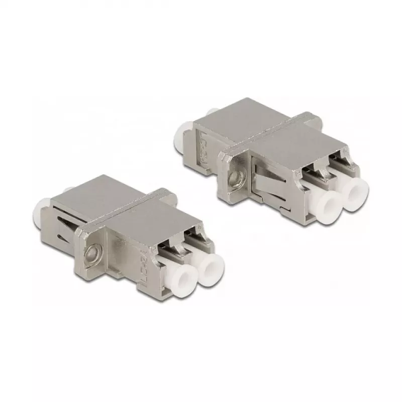 Optical Fiber Coupler DeLOCK LC Duplex female to LC Duplex female Single-mode metal