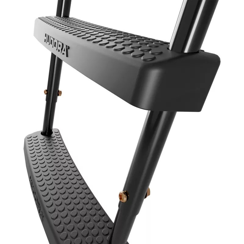 Trampoline ladder HUDORA universal 70–100 cm, black, adjustable safety steps