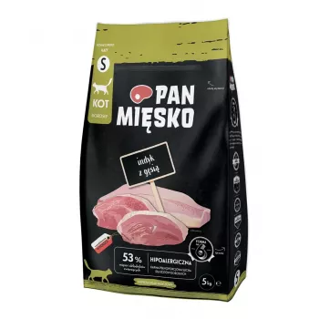 Pan Mięsko dry cat food Turkey with goose (adult) kibble S 5kg