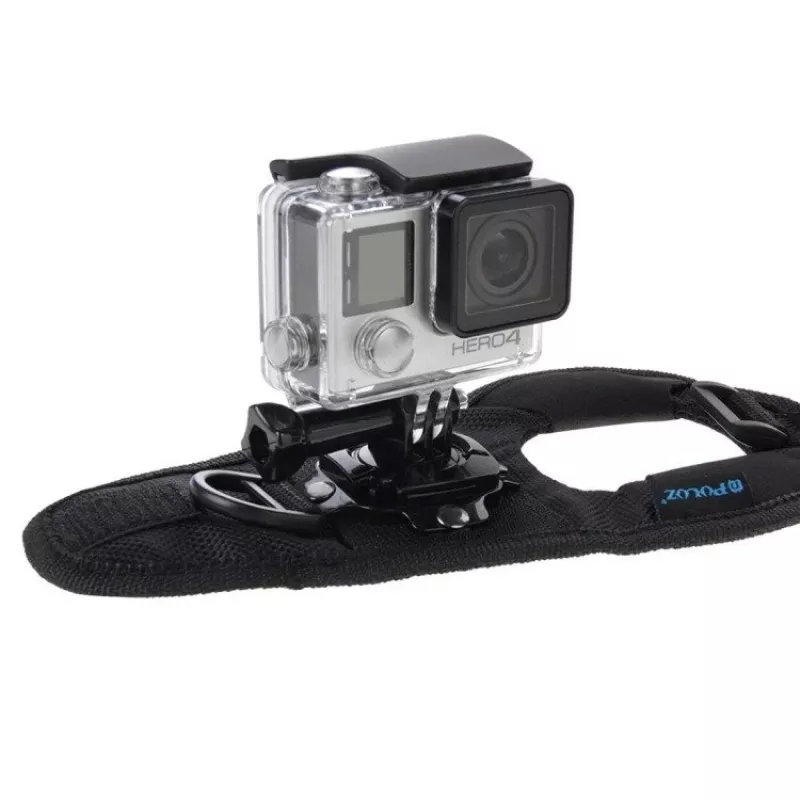 Puluz hand wrist strap mount for action cameras 360° rotation — compatible with GoPro HERO 7/6/5/4/3/2, SJCAM, Xiaomi