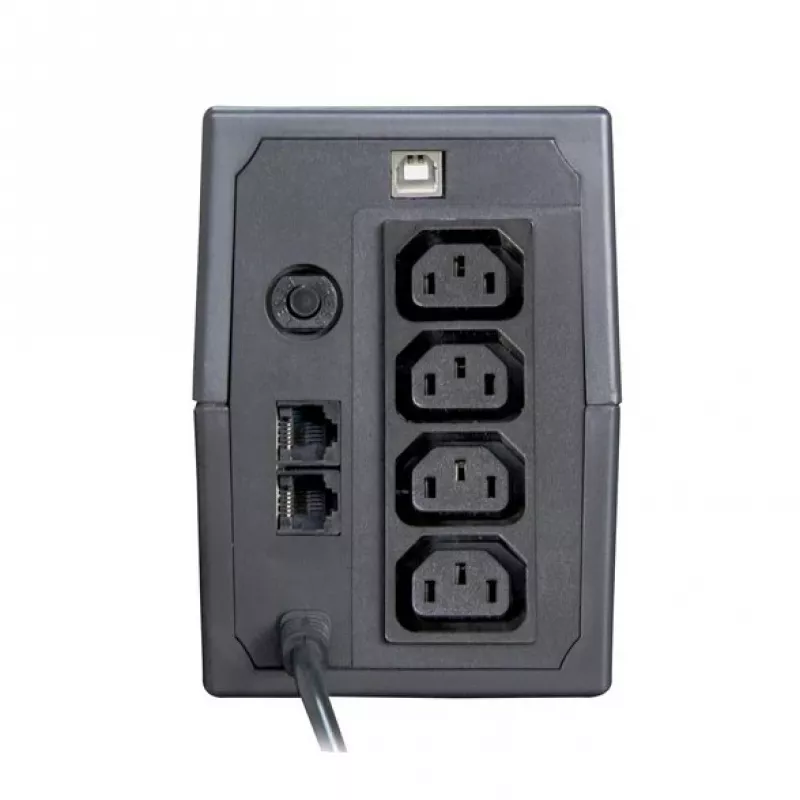 UPS ORVALDI I650 0.6 kVA (360 W) with LCD display and USB, 4x IEC outputs